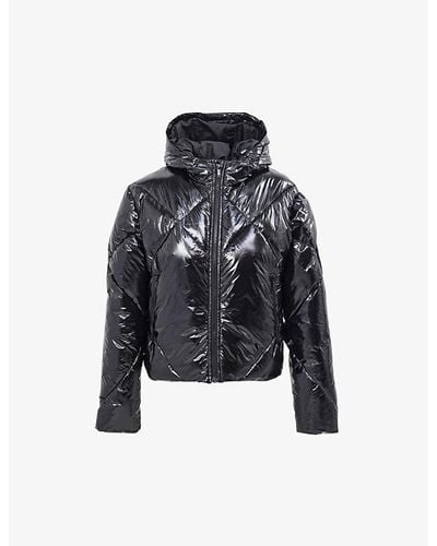 IKKS Mirror-effect Quilted Shell Jacket - Black