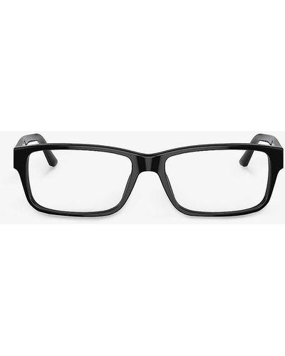 Prada Pr16mv Rectangle-frame Acetate Optical Glasses - Black