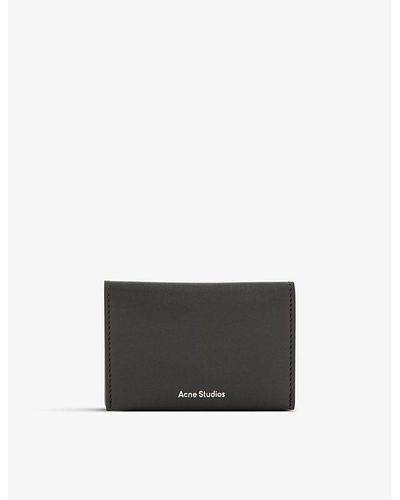 Acne Studios Foil-branded Leather Card Holder - White