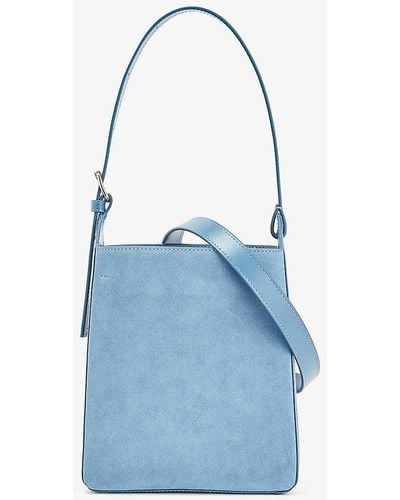 A.P.C. Virginie Small Suede Shoulder Bag - Blue