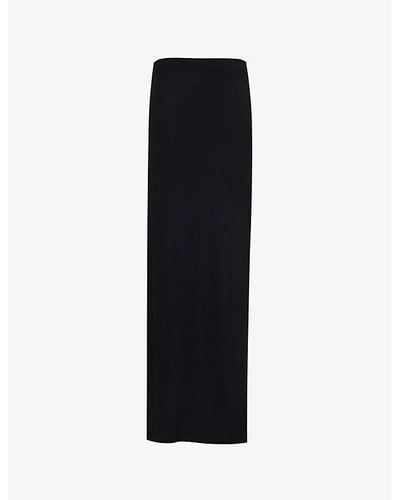 Frankie Shop Ella High-waist Stretch-woven Maxi Skirt - Black
