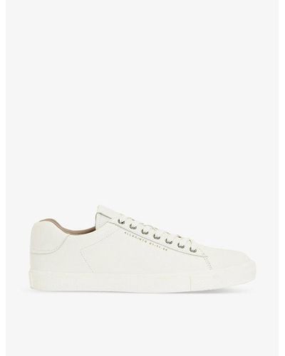 AllSaints Brody Branded Leather Low-top Trainers - White