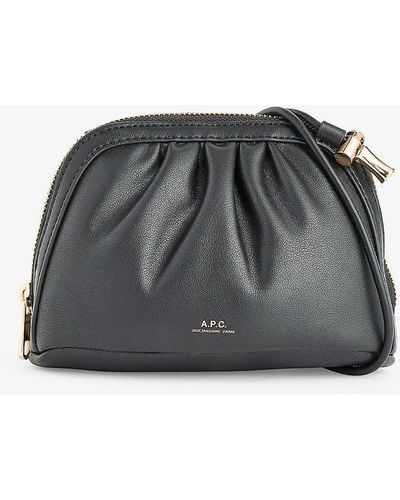 A.P.C. Bourse Ninon Faux Leather Cross-body Bag - Black