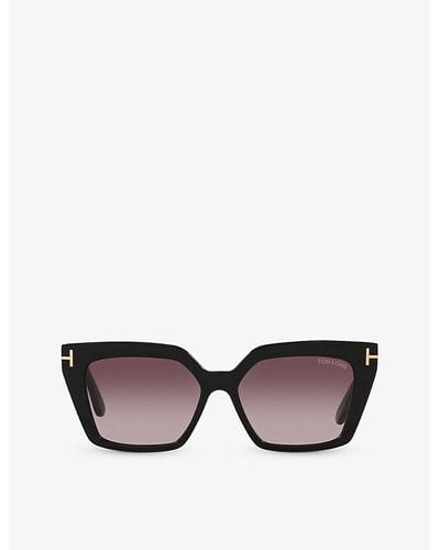 Tom Ford Tr001637 Winona Cat Eye-frame Acetate Sunglasses - Multicolour