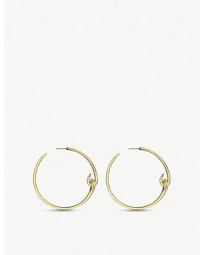 Shaun Leane Hook Gold-plated Vermeil Silver Hoop Earrings - Natural