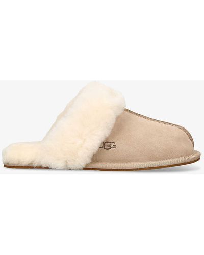UGG Scuffette Ii Brand-debossed Suede Slippers - Natural