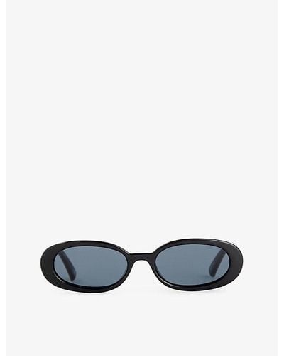 Le Specs Outta Love Oval-frame Plastic Sunglasses - Blue