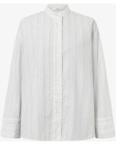 Lovechild 1979 Zuri Relaxed-fit Long-sleeve Cotton Shirt - White