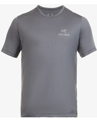 Arc'teryx Foil-embossed Logo-printed Wool-blend T-shirt - Multicolor