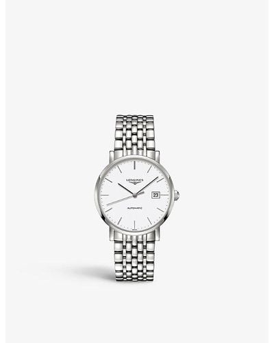 Longines L49104126 Elegant Stainless Steel Automatic Watch - White