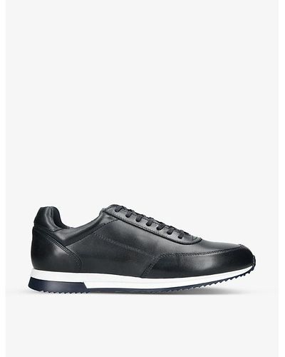 Loake Vy Bannister Tonal-stitching Leather Low-top Sneakers - Black