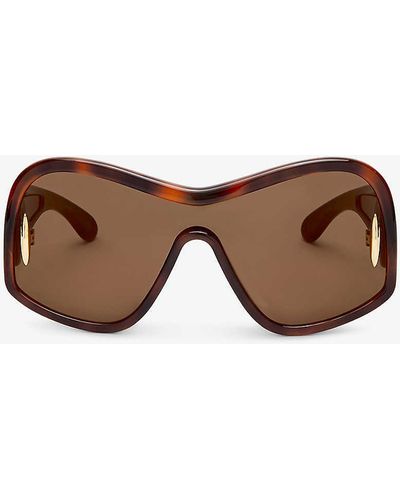 Loewe Dark Hava Gsunmasx021100 Square-frame Acetate Sunglasses - Brown