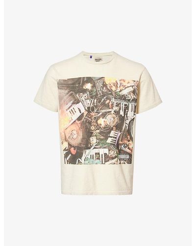 GALLERY DEPT. Misery Graphic-print Cotton-jersey T-shirt - Natural