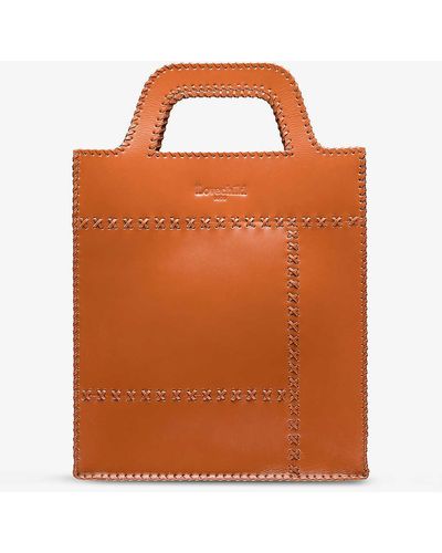 Lovechild 1979 Kappel Logo-embossed Leather Handbag - Orange
