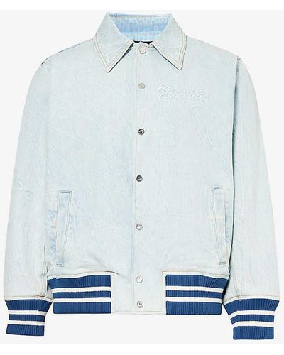 NAHMIAS Miracle Brand-embroidered Regular-fit Denim Jacket - Blue