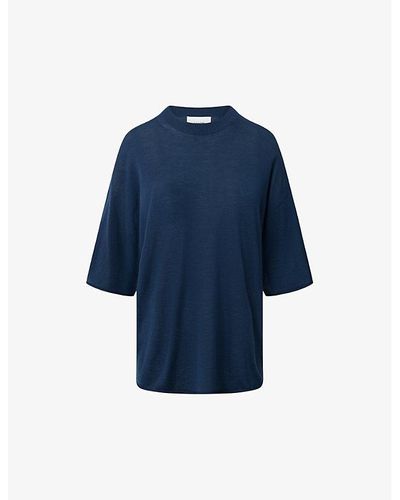 Lovechild 1979 Tessa Oversized Merino-wool T-shirt - Blue