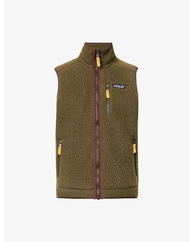 Patagonia Retro Pile High-neck Recycled-polyester Gilet - Green
