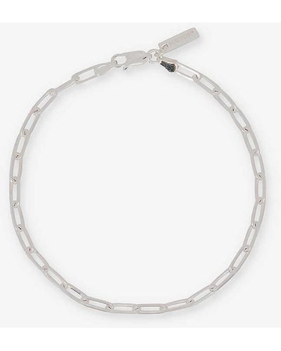 Hatton Labs Paperclip-chain Sterling- Bracelet - White