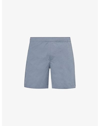 PAIGE Roan Regular-fit Mid-rise Woven Shorts Xx - Blue