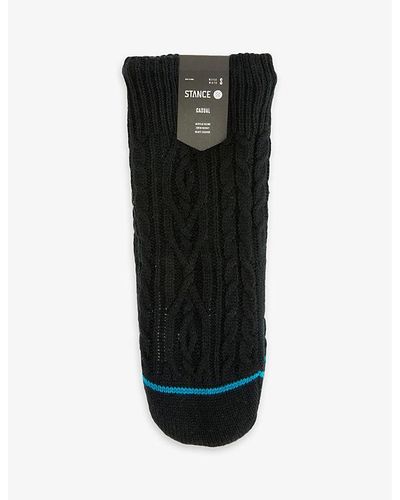 Stance Logo-embroidered Knitted Socks - Black