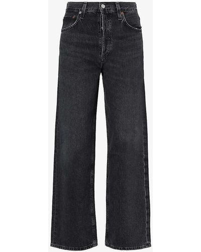 Agolde baggy Wide-leg Recycled Cotton-blend Denim Jeans - Blue