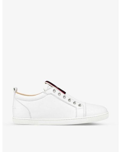 Christian Louboutin F.a.v Fique A Vontade Leather Low-top Trainers - White