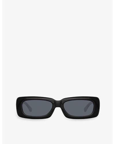 Linda Farrow The Attico X Mini Marfa Rectangular-frame Acetate Sunglasses - Black