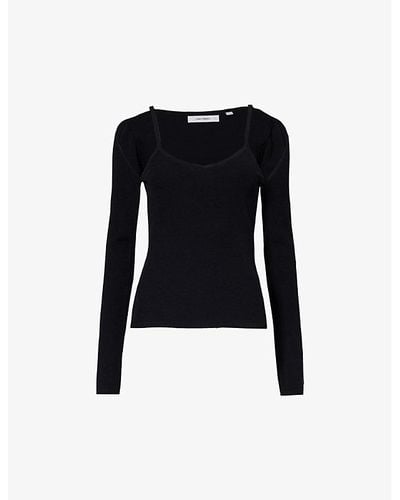Daily Paper Rimona Cut-out Knitted Top - Black