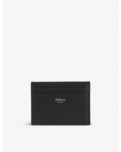 Mulberry Grained Leather Card Holder - Black