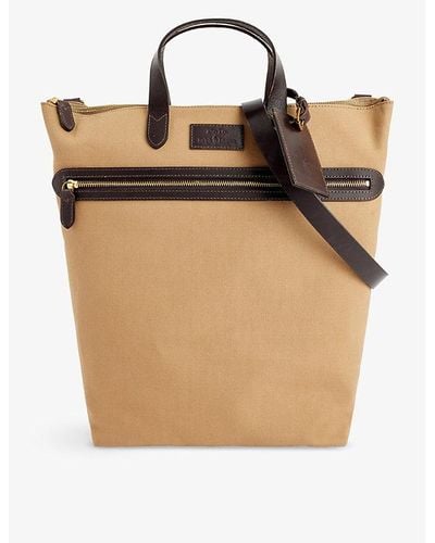 Polo Ralph Lauren Brand-patch Canvas Tote Bag - Metallic