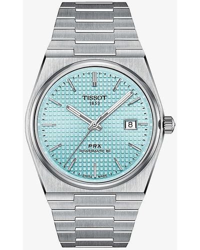 Tissot T1374071135100 Prx Powermatic 80 Stainless-steel Automatic Watch - Blue