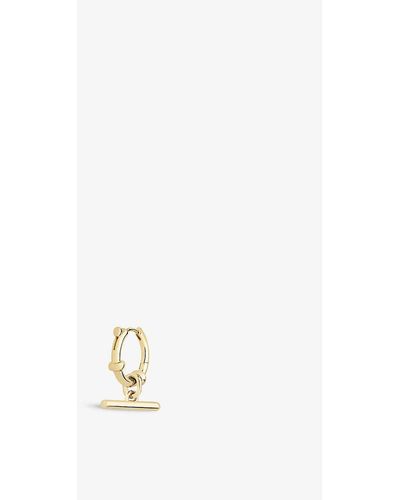 Maria Black Escape 22ct Yellow Gold-plated Sterling Silver Single huggie Earring - White