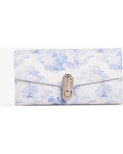 Ted Baker New Romantic Landscape Large Leather Purse - White