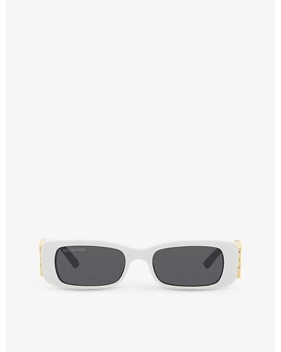 Balenciaga Bb0096s Rectangular-frame Acetate Sunglasses - Multicolor