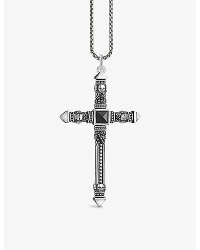 Thomas Sabo Sterling Silver Cross Necklace With White Stones 909-00191 -  Oshawa Jewellery Inc.