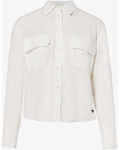 Weekend by Maxmara Eureka Flap-pocket Relaxed-fit Linen Shirt - White