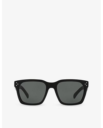 Celine Cl000384 Cl40248i Irregular-frame Acetate Sunglasses - Black