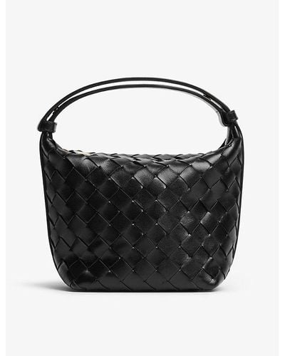 Bottega Veneta Wallace Micro Leather Hobo Bag - Black