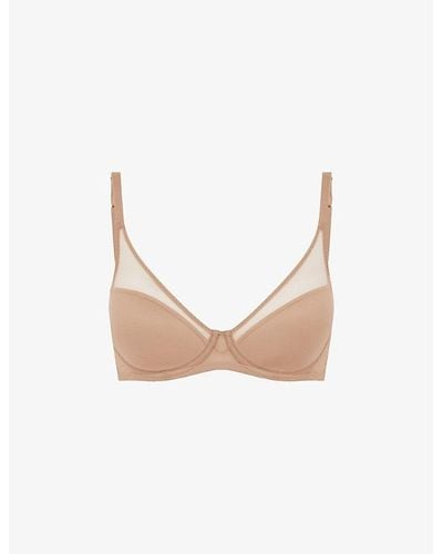 Agent Provocateur Lucky Paneled Stretch-tulle Underwired Bra - White