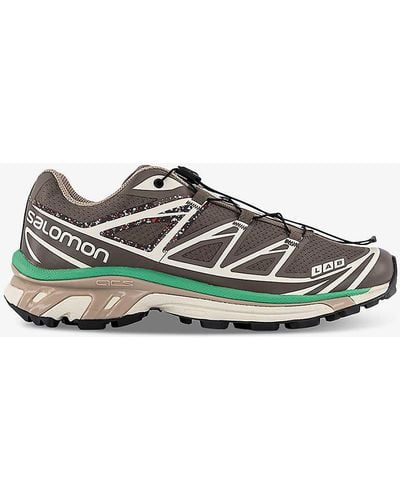 Salomon Xt-6 Mindful Quick-lace Recycled-mesh Low-top Trainers - Green
