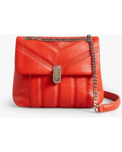 Ted Baker Ayalina Small Quilted Leather Cross-body Bag - Red