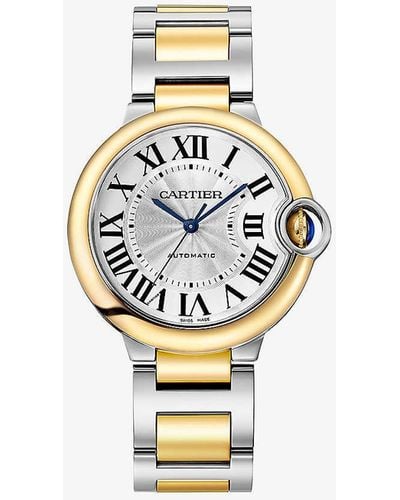 Cartier Ballon Bleu De 18ct Yellow Gold And Steel Watch - Metallic