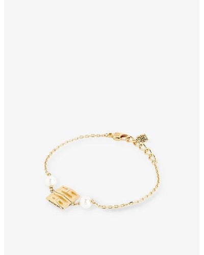 Givenchy Golden Pearls Brass Bracelet - Natural