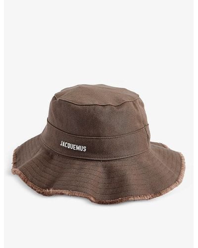Jacquemus Le Bob Artichaut Logo-print Cotton Bucket Hat - Brown