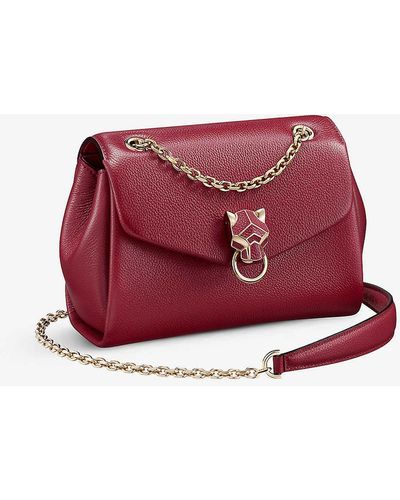 Cartier Panthere De Bag Chain Bag - Red