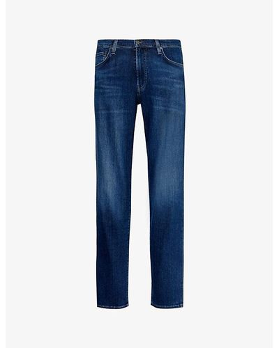 Citizens of Humanity Adler Classic-fit Tapered Stretch-denim Jeans - Blue