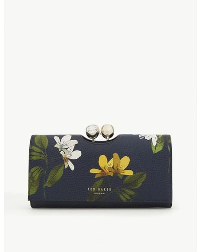 Ted Baker Abbeyy Floral Leather Purse - Blue