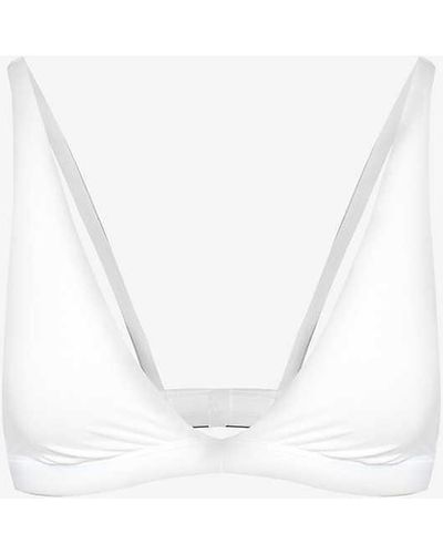 lululemon Seriously Soft Plunge-neck Stretch-woven Triangle Bra - White