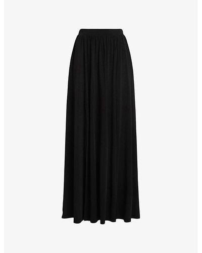 AllSaints Casandra Gathered Stretch-woven Maxi Skirt - Black