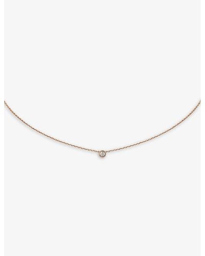 Cartier D'amour Extra-small 18ct Yellow-gold And 0.04ct Diamond Necklace - Natural